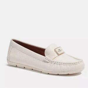 Brand new Coach Mona Driver Moccasins Women's White Leather Loafers 9.5